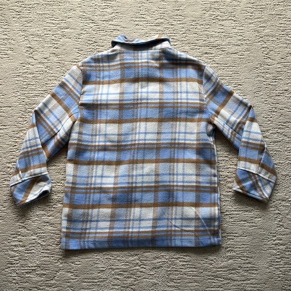 Kenzie Jeans Blue and White Plaid Shacket - Picture 5 of 5